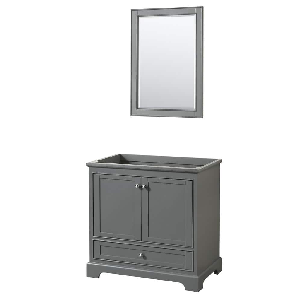 Wyndham Collection Deborah 35-1/4" Free Standing Single Wood Vanity