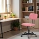 preview thumbnail 42 of 64, Ergonomic Low Back Velvet Office Chair with Armrests Adjustable Swivel Computer Desk Chair for Small Spaces, Home & Workspace