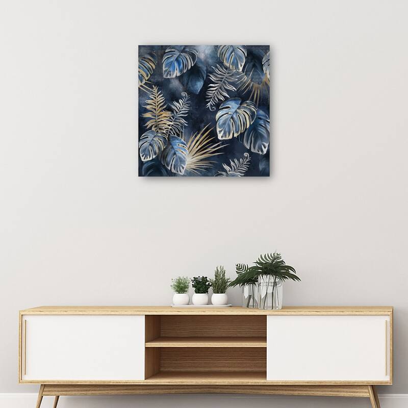 Midnight Palms By Studio Arts Canvas Art Print