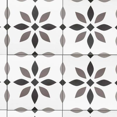 The Tile Life Snowflakes 8.7x8.7 Gris Matte Porcelain Floor, Wall & Backsplash Tile