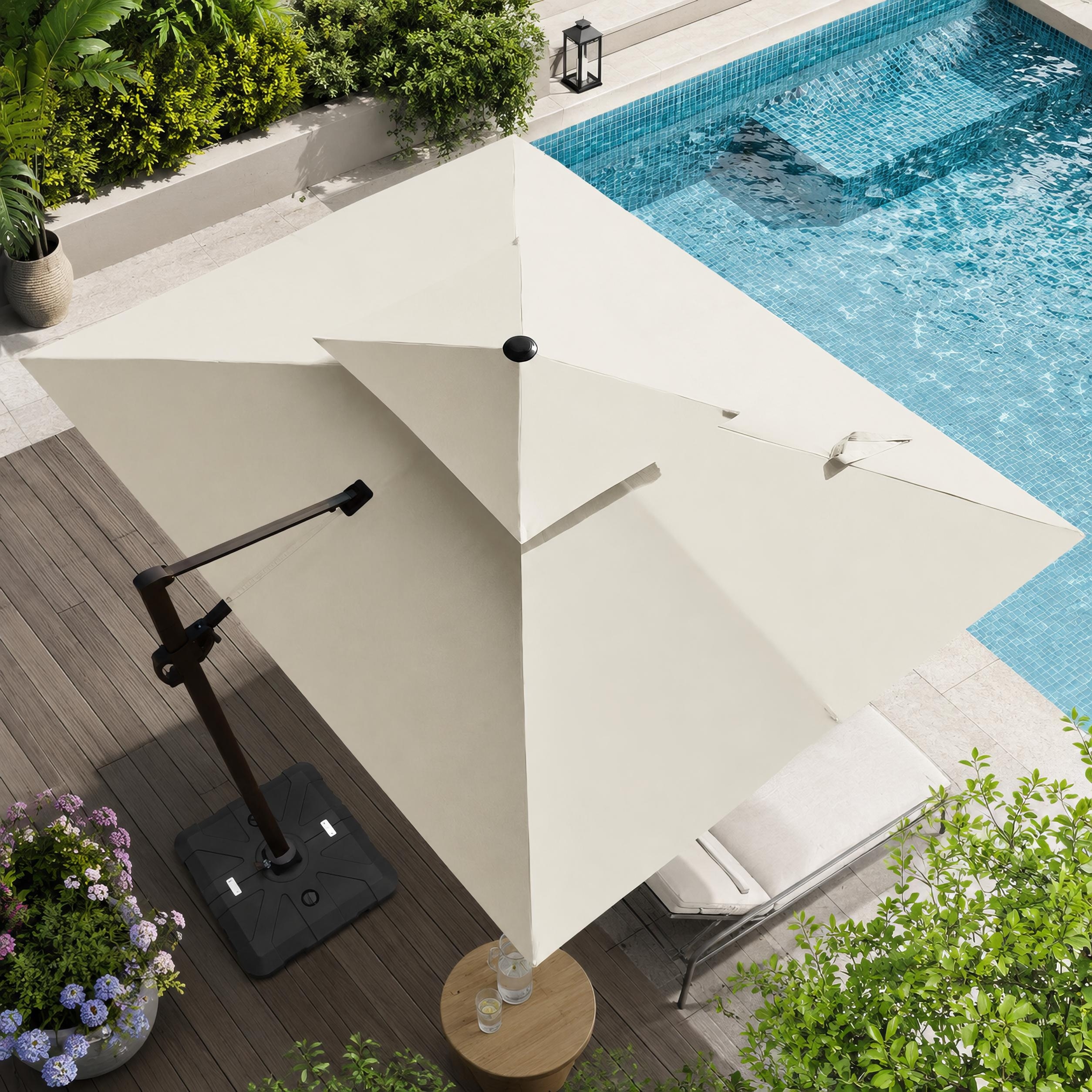 11 foot rectangular patio umbrella PURPLE LEAF Feet Outdoor Round Large Cantilever Umbrella Windproof Offset Heavy Duty Sun Outside for Patio, Black : Patio, Lawn & Garden you need a market umbrella that offers the right coverage Outdoor 11 x 9 ft