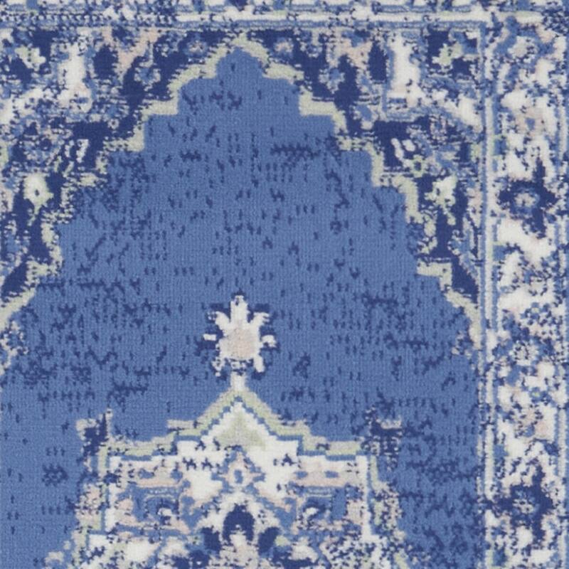 Forip Power Loomed Abstract Floral Stain Resistant Area Rug By HomeRoots - 72' X '24' X '0.39