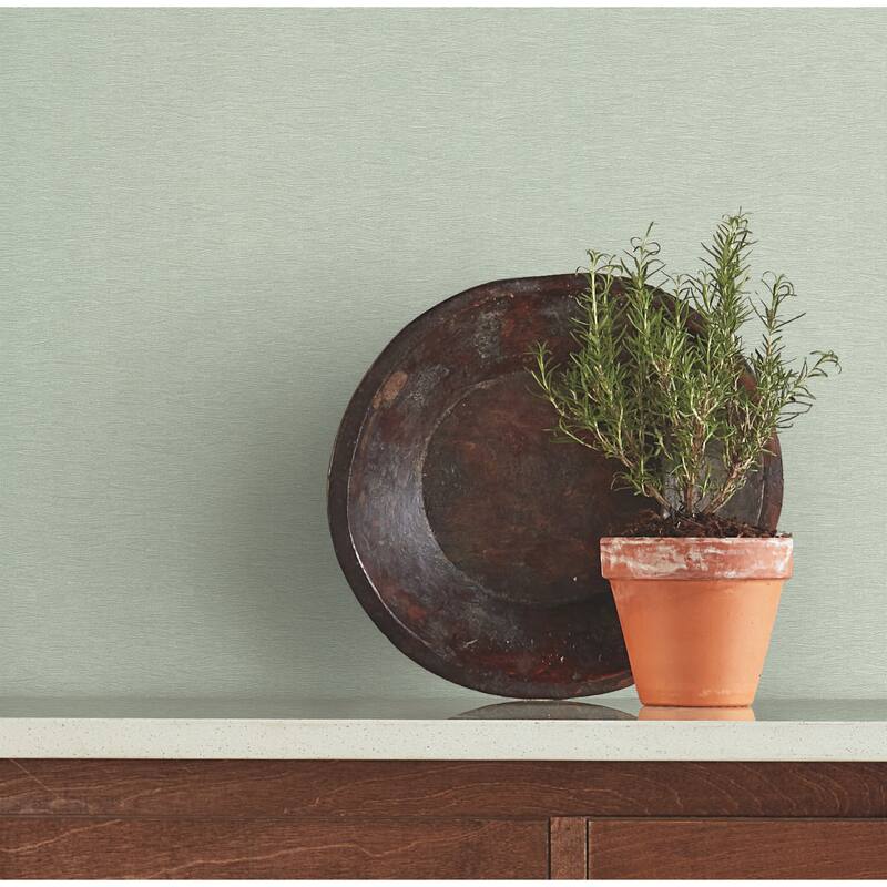 Warner Gathered Seafoam Textured Wallpaper