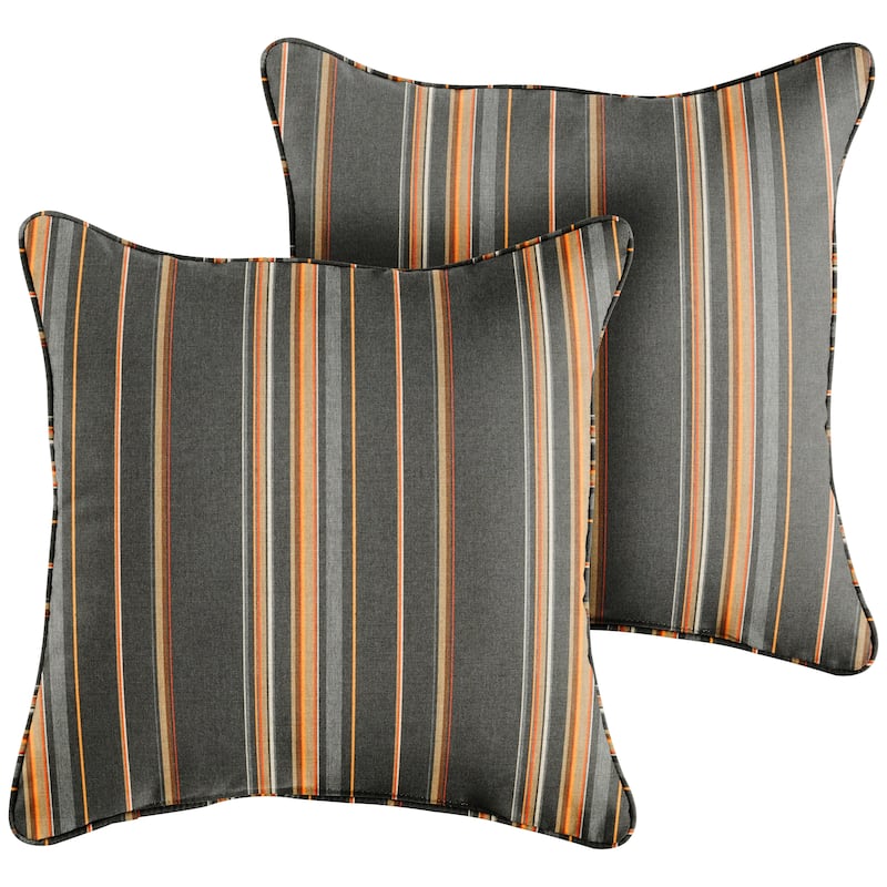Sorra Home Sunbrella Stanton Greystone Corded Pillow Set (Set of 2)