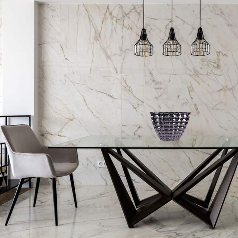 Titanium Silver Ceramic Centerpiece