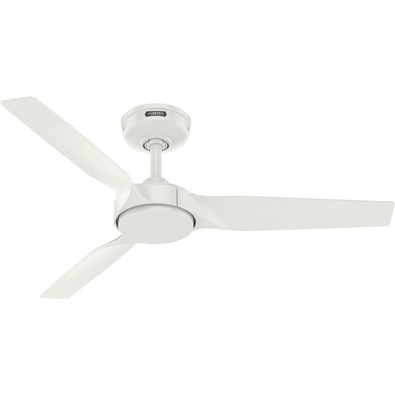 Hunter Zentech Wi-Fi ENERGY STAR Damp Rated Ceiling Fan w/ LED Light and Handheld Remote - Modern & Contemporary - SMART FAN!