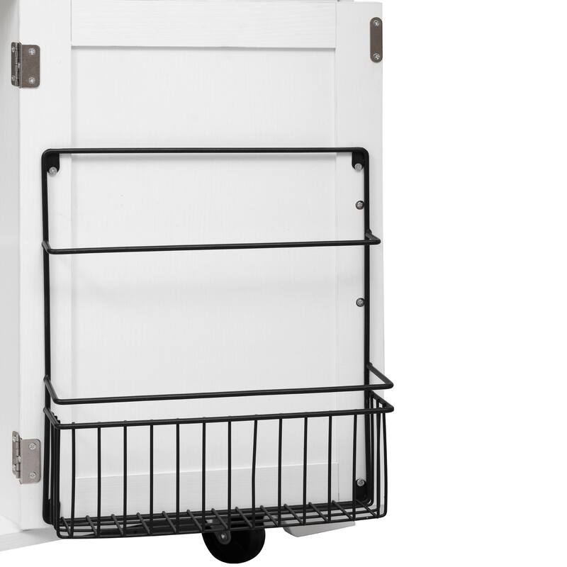 Kitchen Island with Drape of Beads, Rolling Kitchen Cart on Wheels with Drop Leaf