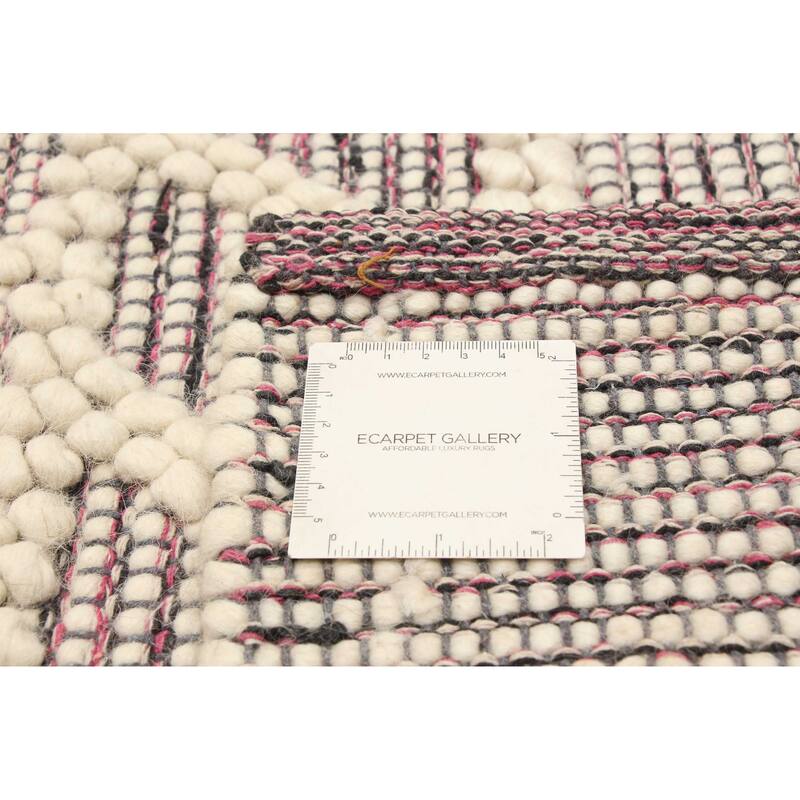 ECARPETGALLERY Braid weave Sienna Cream Wool Rug - 4'11 x 8'2