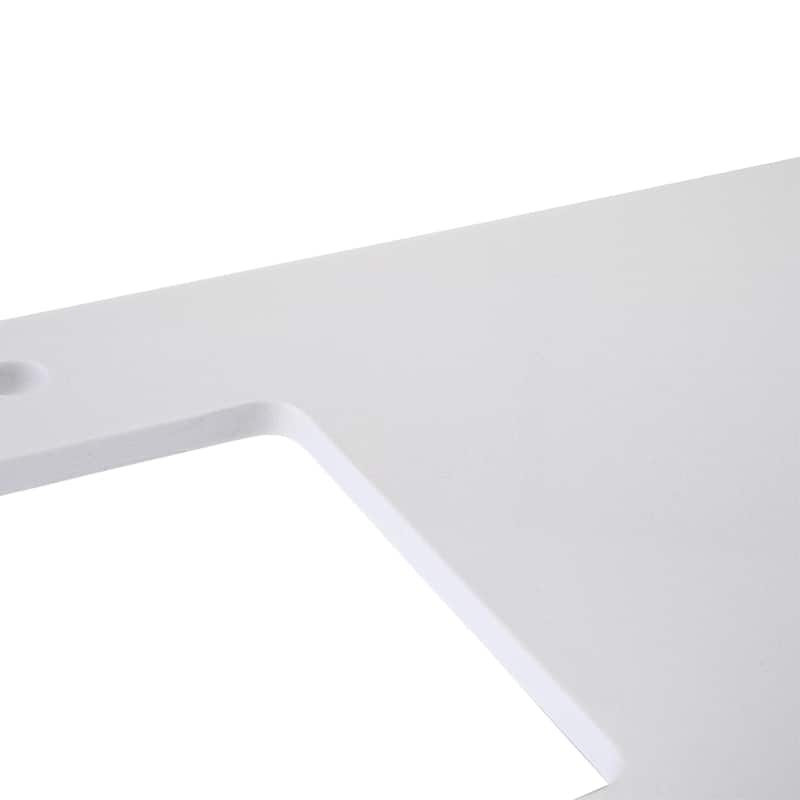YASINU 60 inch White Quartz Vanity Top with Double Sink