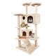 preview thumbnail 11 of 9, 52" Sisal Rope Plush Cat Climb Tree Cat Tower Beige