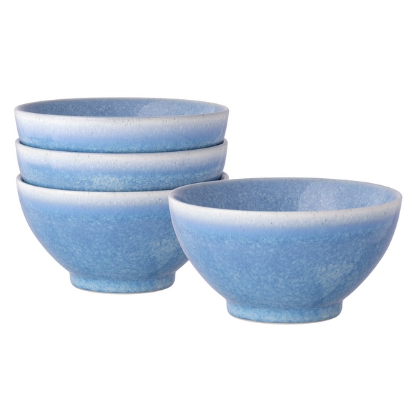 Colorwave Kiln Azure Set of 4 Rice Bowls, 5.75