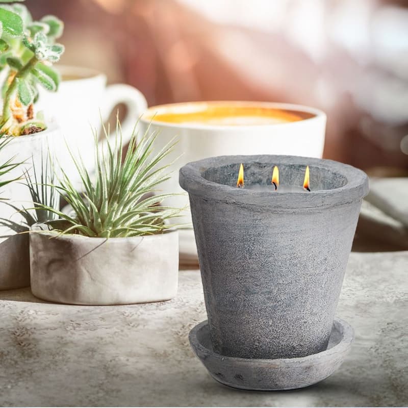 ARIA HOME 12 Oz Cement Pot Candle