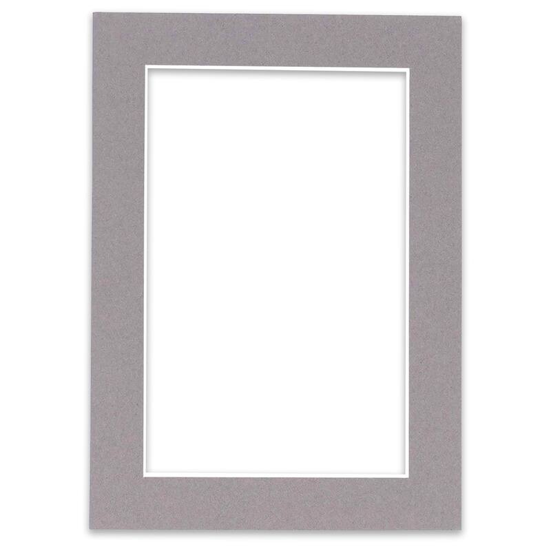 Pack of TEN 24x36 Mats Bevel Cut for 8x10 Photos Acid Free Charcoal Grey Precut Matboards For