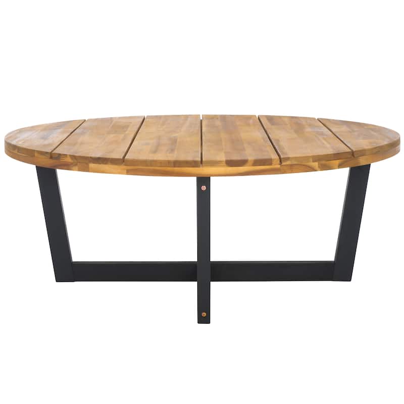 SAFAVIEH Yareli 4-Leg Round Outdoor Coffee Table - 39Wx39Dx15H