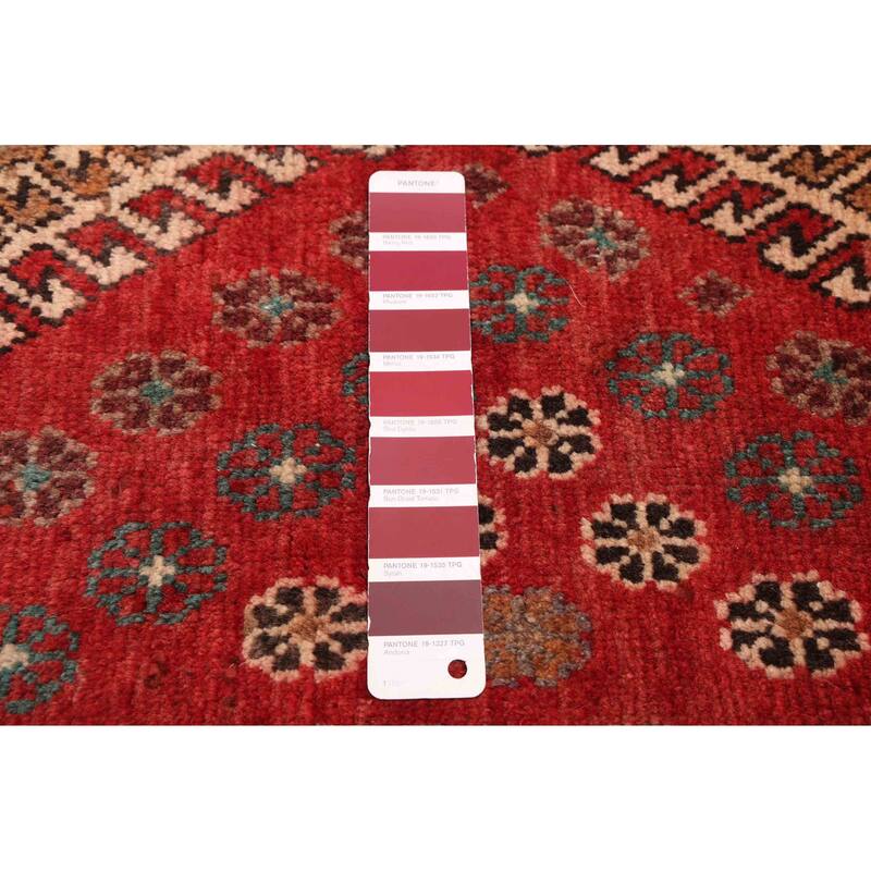 ECARPETGALLERY Hand-knotted Melis Vintage Red Wool Rug - 4'10 x 9'5