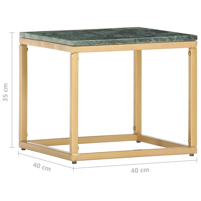 vidaXL Coffee Table End Table Side Sofa Table Real Stone with Marble Texture