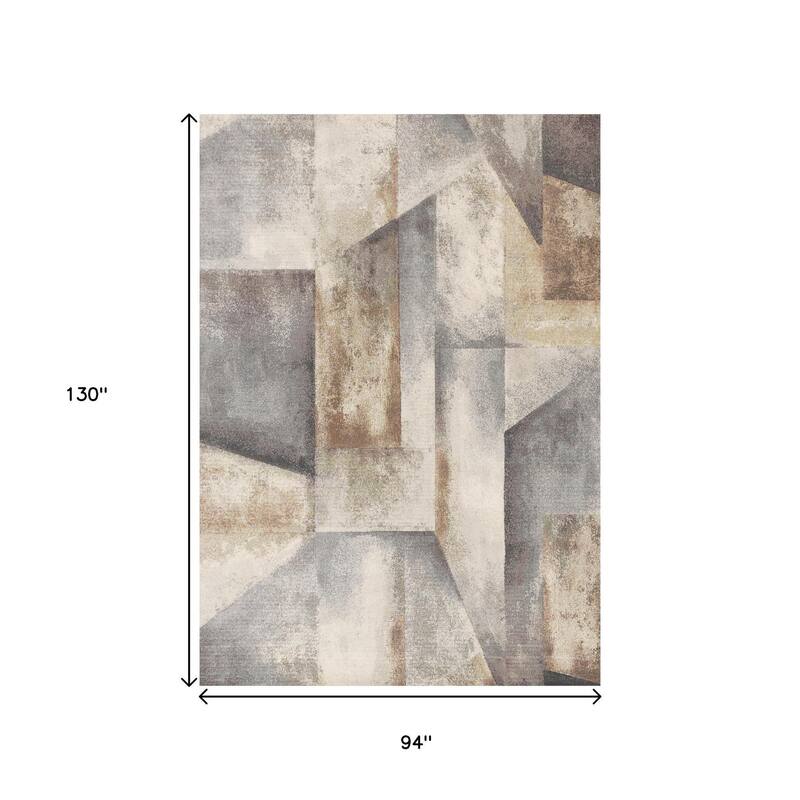 HomeRoots Abstract Modern Rectangle Area Rug - 8' X 11'