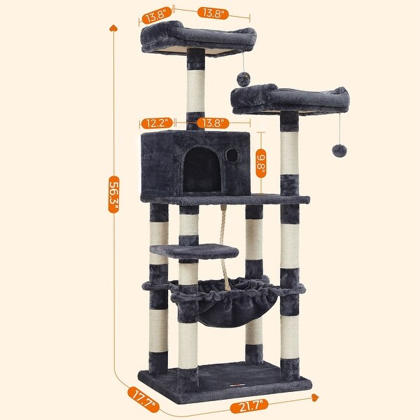 Cat House Foobrues 72 Cat Tower For Large Cats, Cat Condo With