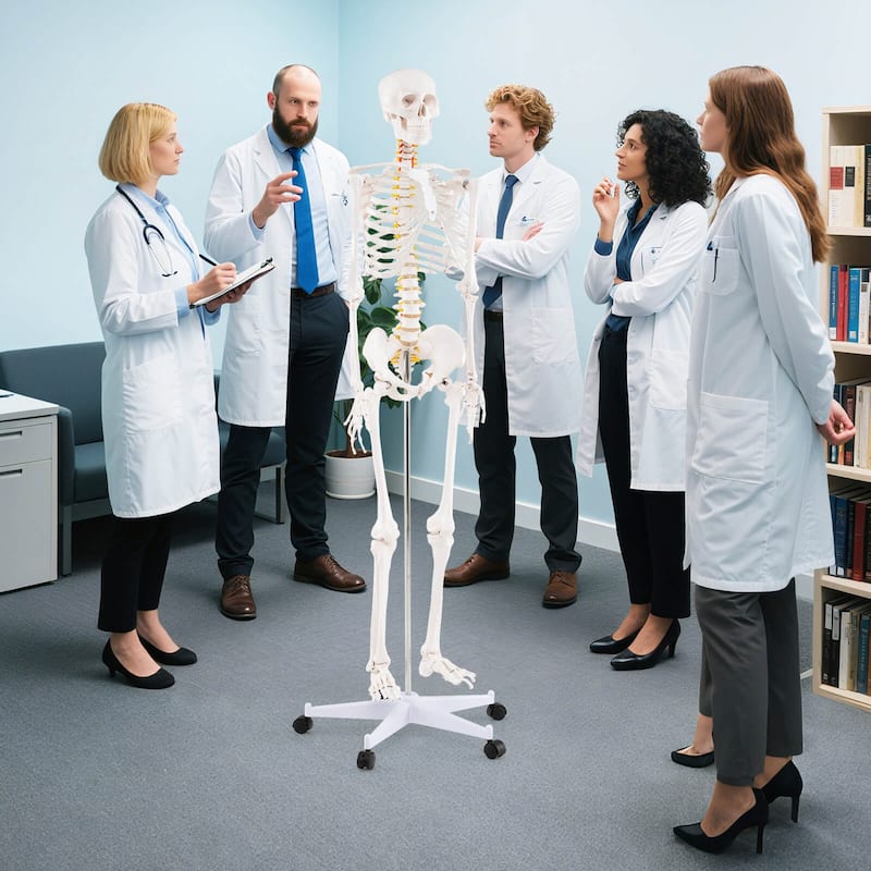 Costway 70.8" Life Size Human Skeleton Model Anatomical Skeleton with - as pic shows - See Details