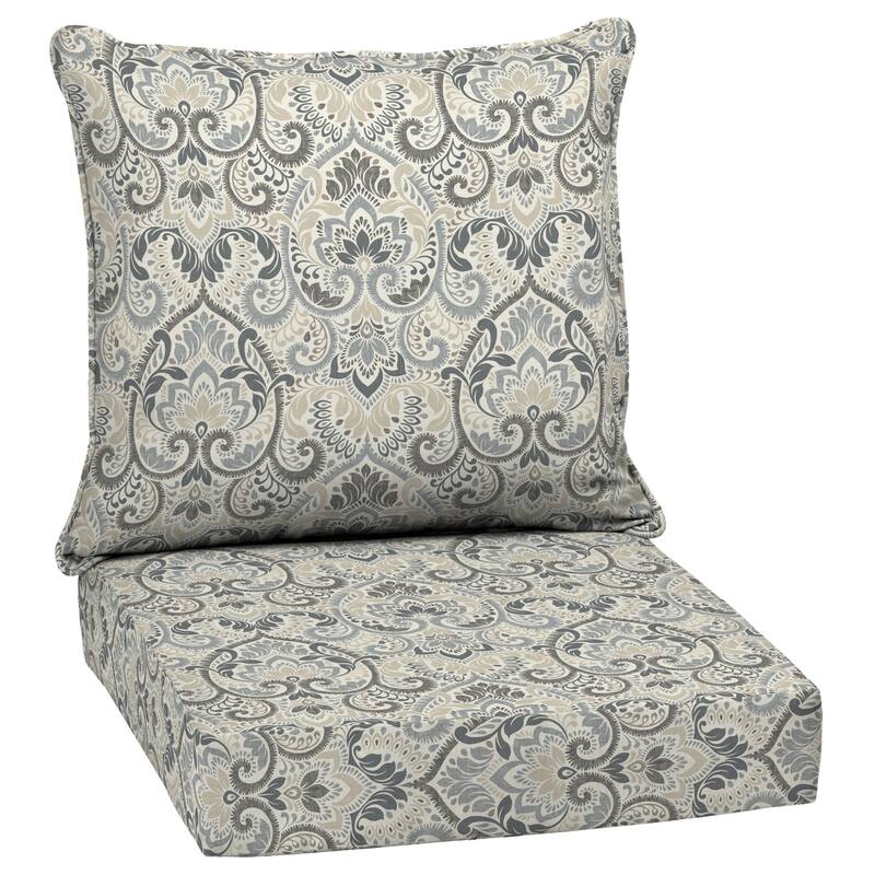 ARDEN Outdoor 24 x 24 in. Deep Seat Set - 24 W x 24 D in. - Neutral Aurora Damask