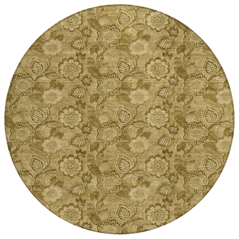 HomeRoots Floral Transitional Rectangle Outdoor Rug
