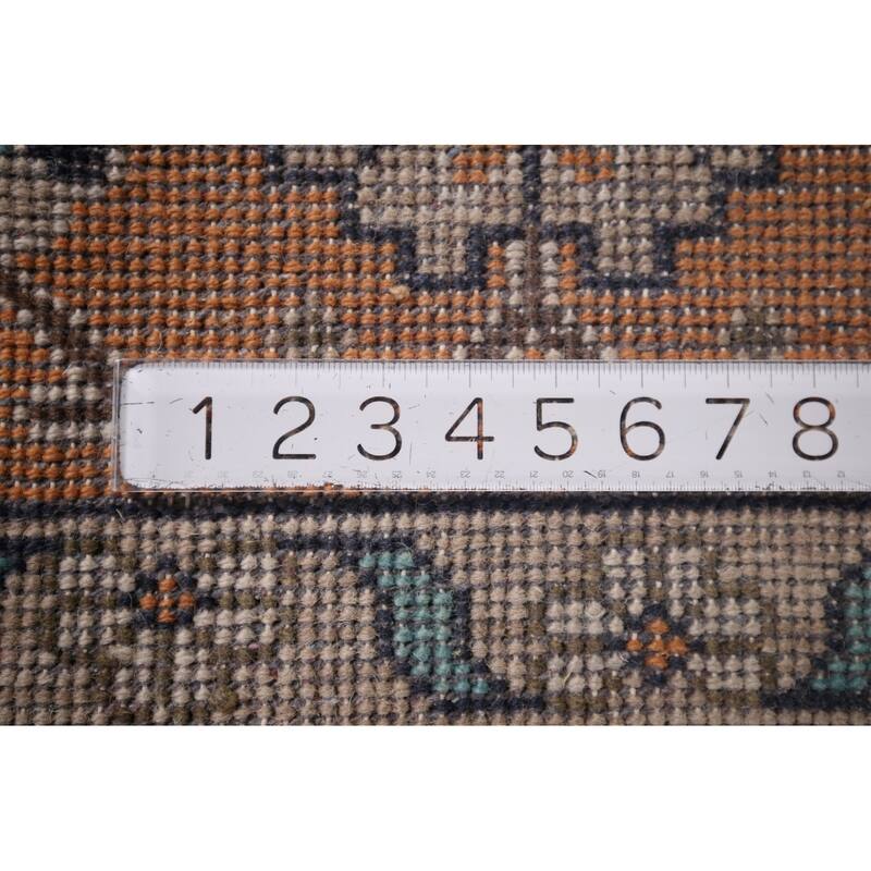 Palace Size Geometric Viss Indian Large Area Rug Handmade Wool Carpet - 11'11"x 17'8"