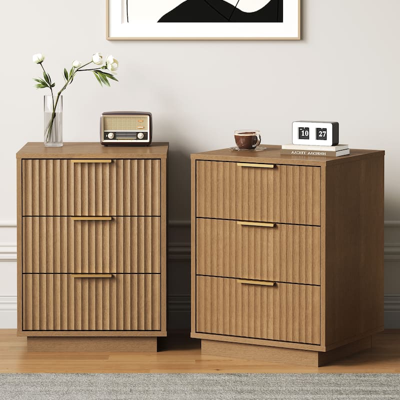 3-Drawer Nightstand for Bedroom