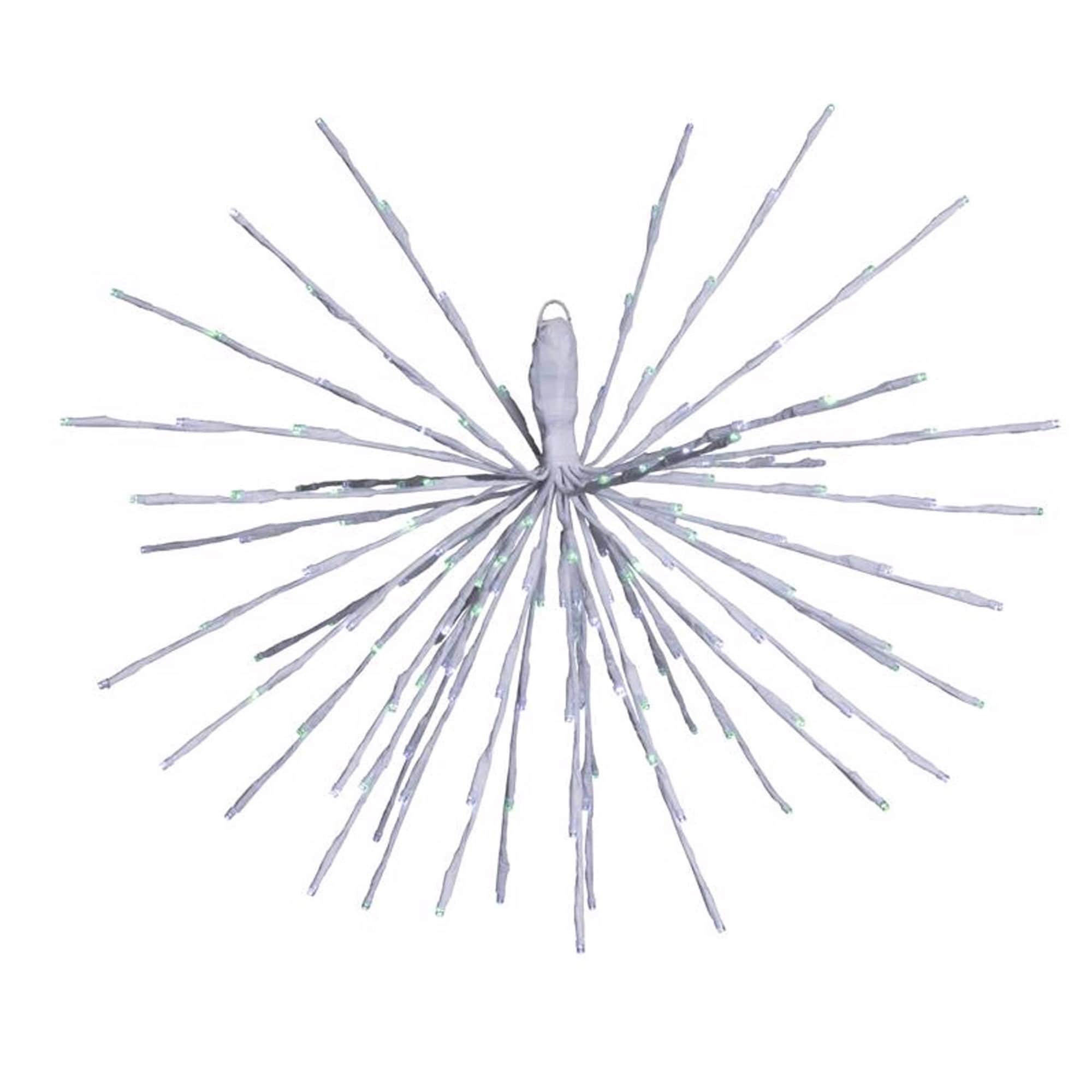 Celebrations LED Green/White Starlight Burst Deluxe Spearmint 24 in. Hanging Decor - White