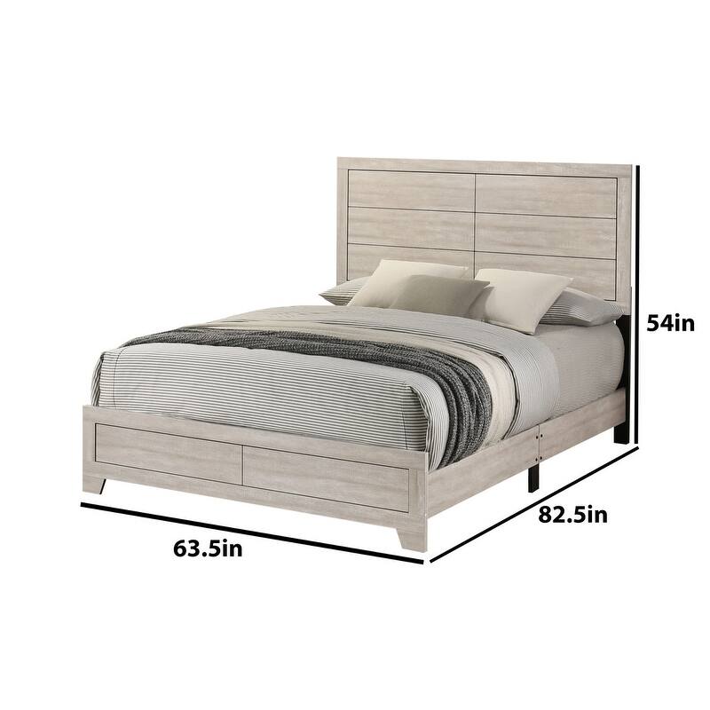 Best Quality Rustic Grey Oak Panel Bedroom Sets