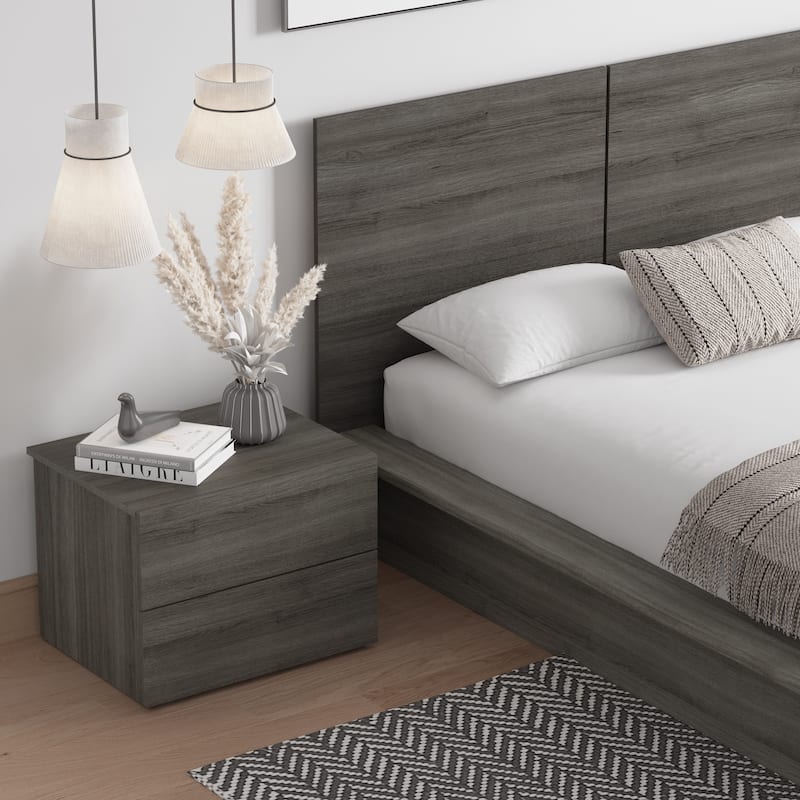 James 3-Piece Bedroom Set with Bed, Headboard, and Nightstand