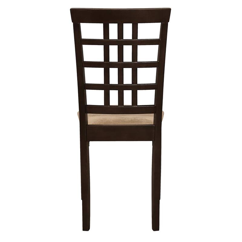 Lattice Back Side Chair,Dining Chair with Wooden Legs(Set of 2)