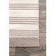 preview thumbnail 4 of 3, Sage Striped Wool-Blend Area Rug