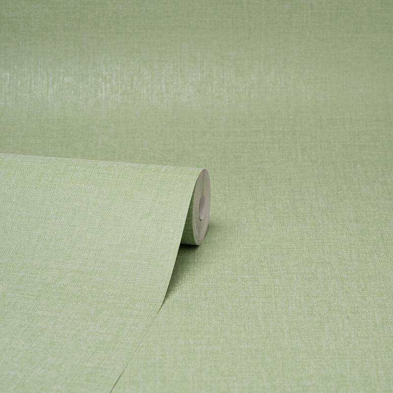Brewster Glen Sage Linen Wallpaper