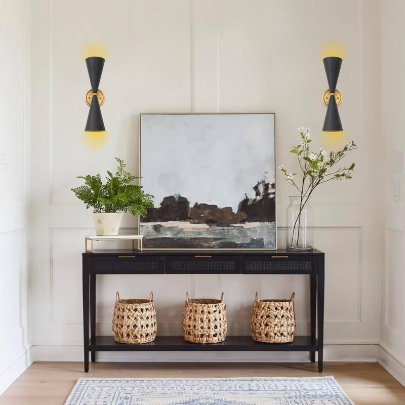 2 Light bedroom light on wall black wall sconce metalwall lamps