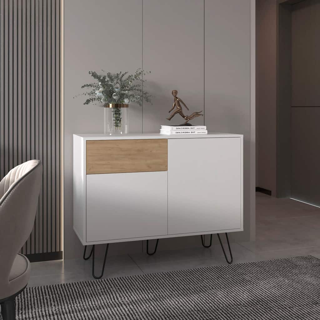 Modern Finish Sideboard, 2 Doors, 1 Drawer, 4 Shelves with durable Materials