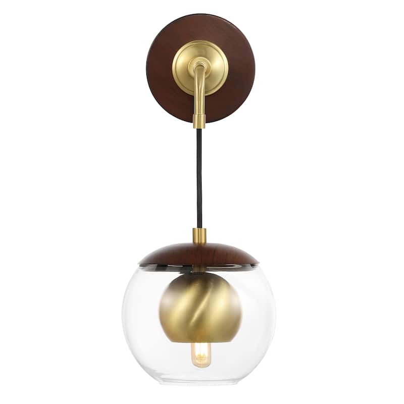 SAFAVIEH Lighting Aspasija 8-inch Wall Light Sconce with LED Bulb (Set of 2) - 7.1 In. W x 8 In. D x 16 In H