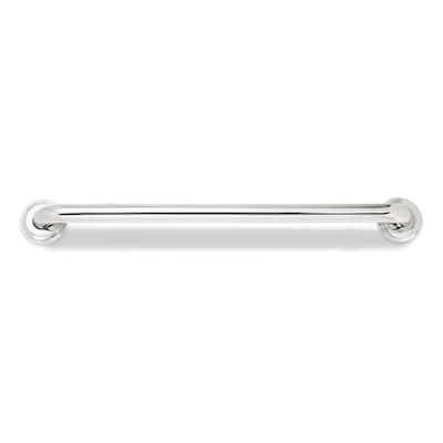 Keeney 1-1/4 in. Straight Polished Stainless Steel Grab Bar with Designer Flange