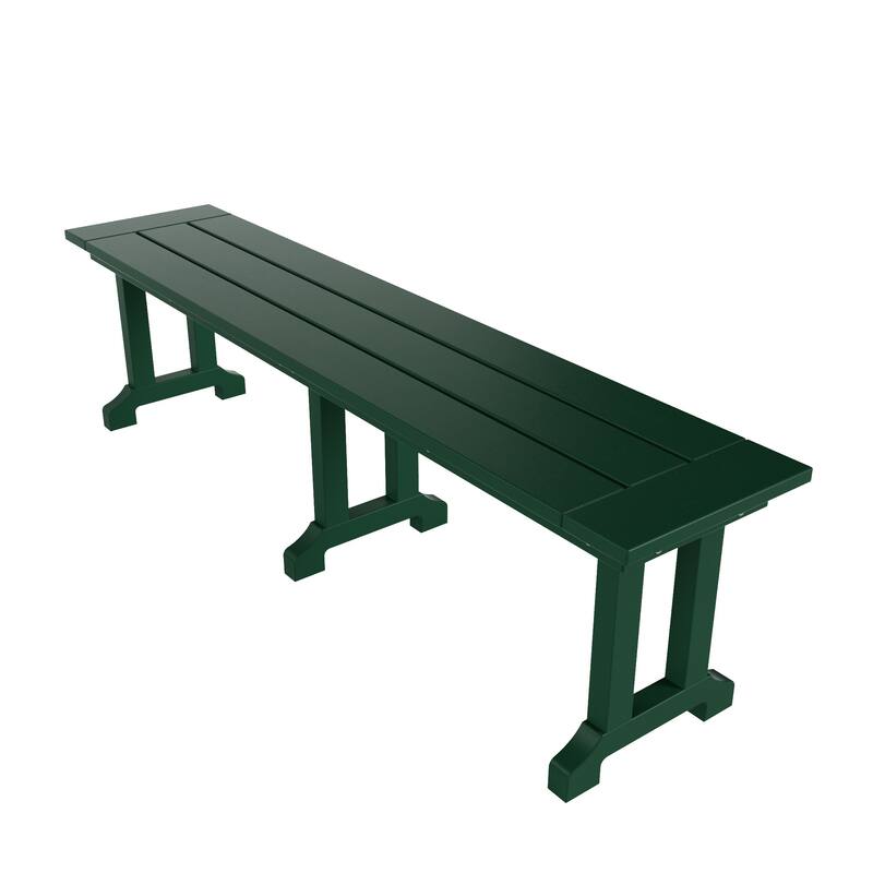 Laguna Hdpe All Weather Outdoor Patio Dining Set with Rectangle Table, Arm Chairs, and Bench (6-Piece Set)