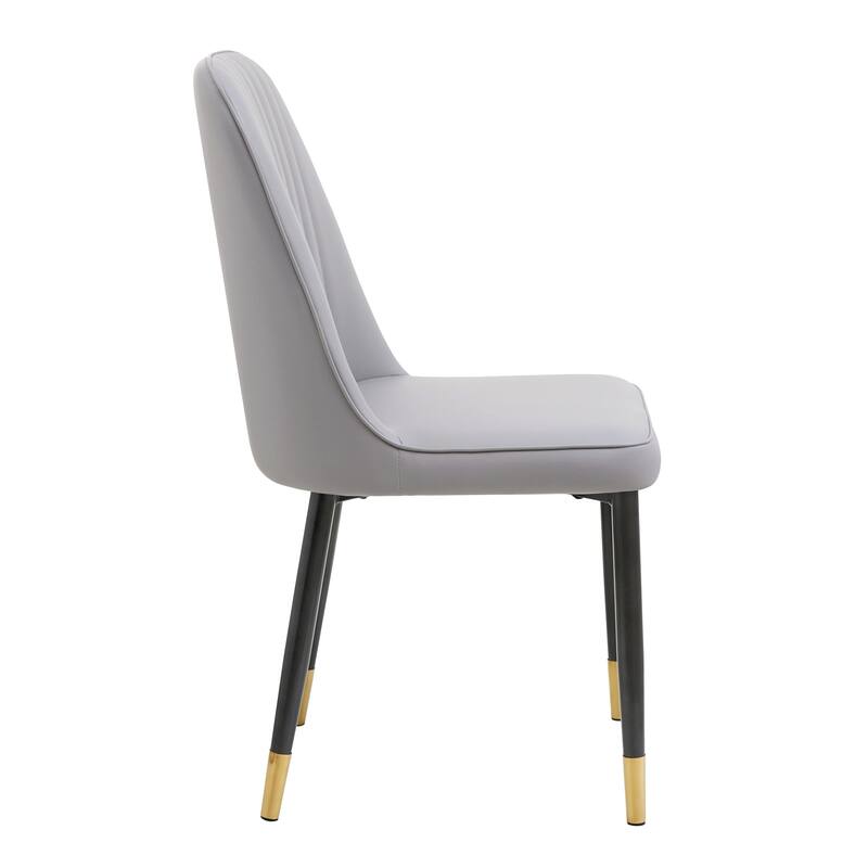 Set Of 2 Grey Dining Chairs With Thick Cushions: Modern Kitchen Chairs For Dining, Kitchen,Living Room & Restaurant