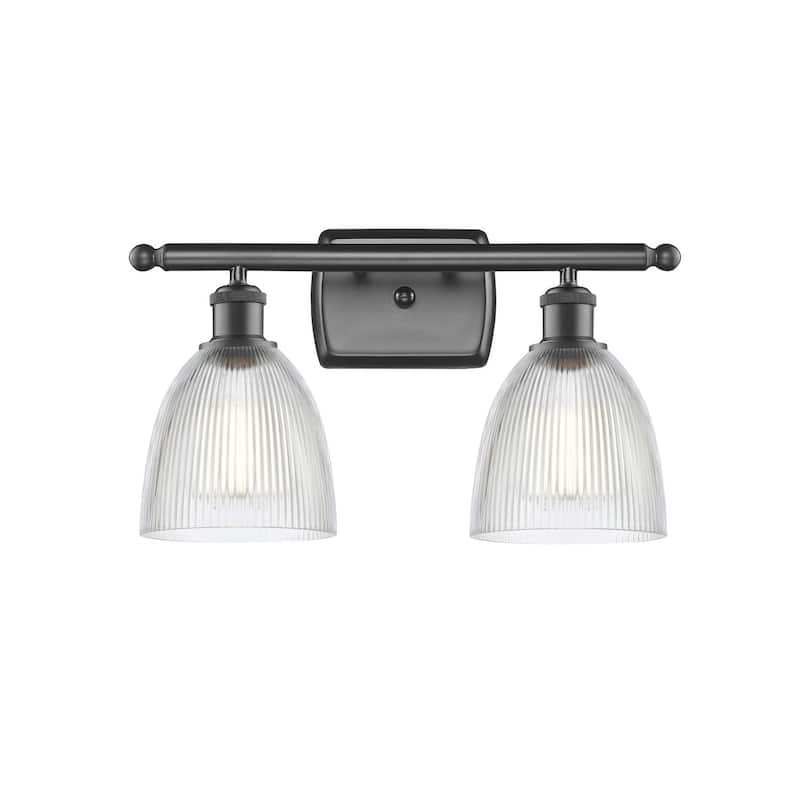 Innovations Lighting Castile 2 Light 16" Wide Bathroom Vanity Light - Oil Rubbed Bronze / Clear