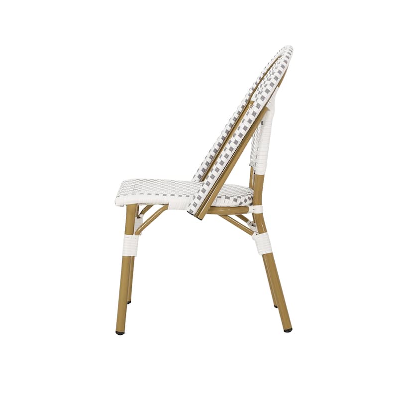 Elize Outdoor French Cafe Chairs (Set of 4) by Christopher Knight Home