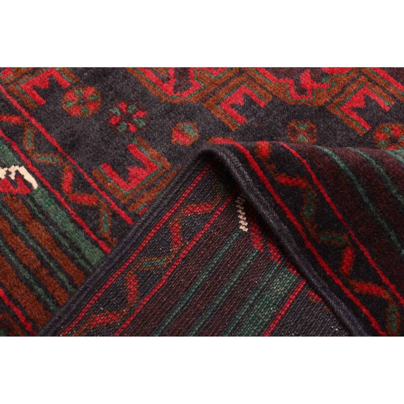 ECARPETGALLERY Hand-knotted Teimani Dark Navy Wool Rug - 3'10 x 6'7