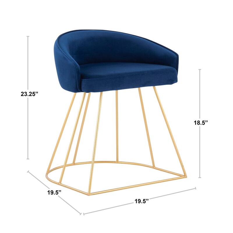 Silver Orchid Haid Velvet Upholstered Vanity Stool