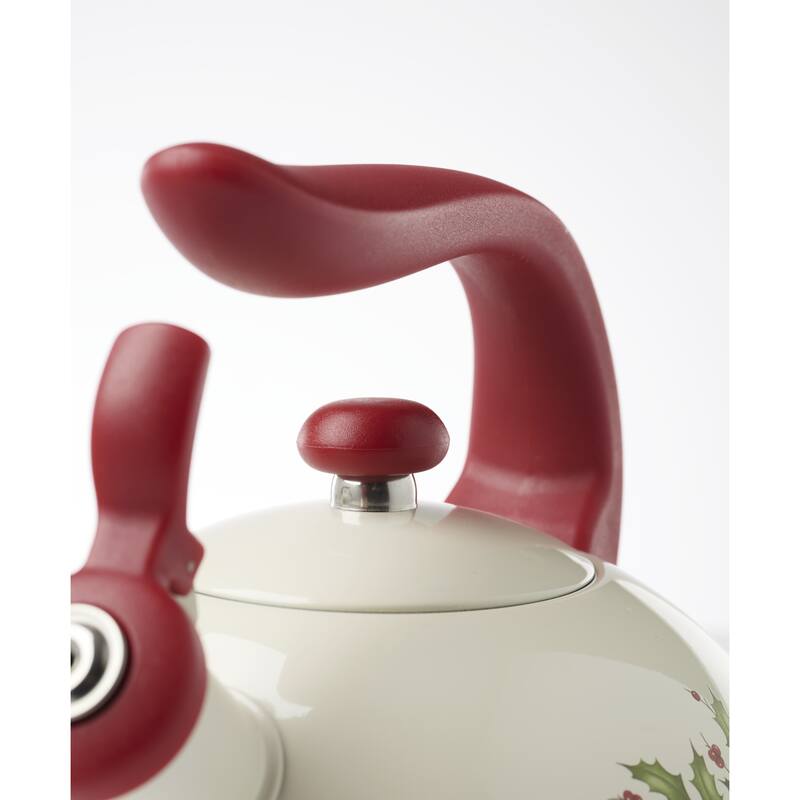 Lenox Holiday Metal Tea Kettle, Christmas