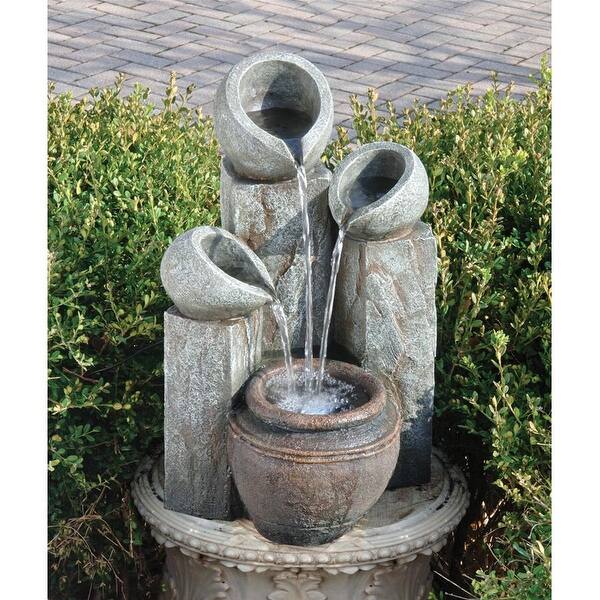 slide 2 of 8, Design Toscano Hadrian's Villa Four Urn Garden Fountain