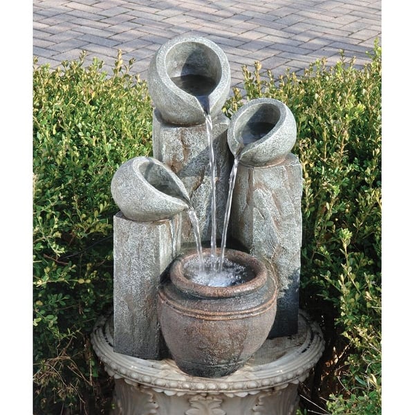 slide 1 of 4, Design Toscano Hadrian's Villa Four Urn Garden Fountain