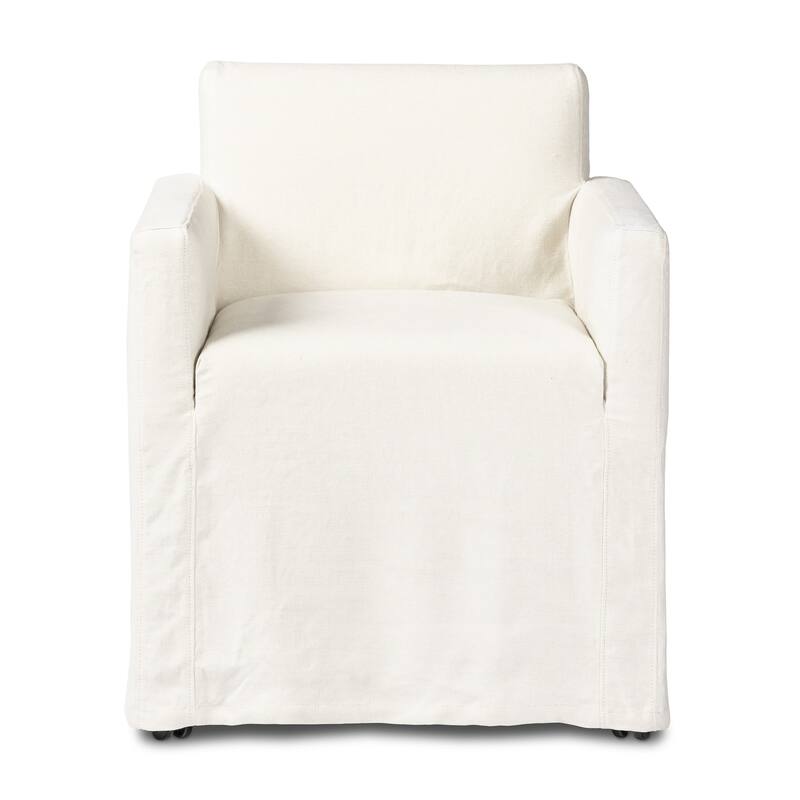 Melia Outdoor Slipcover Dining Chair-Bombay Flax
