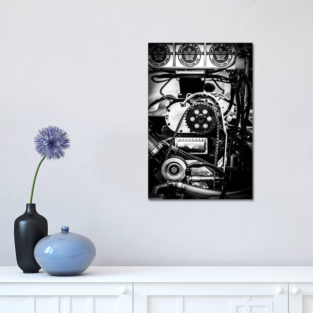 iCanvas "Drag Racing Car Engine" by Nik Rave Canvas Print