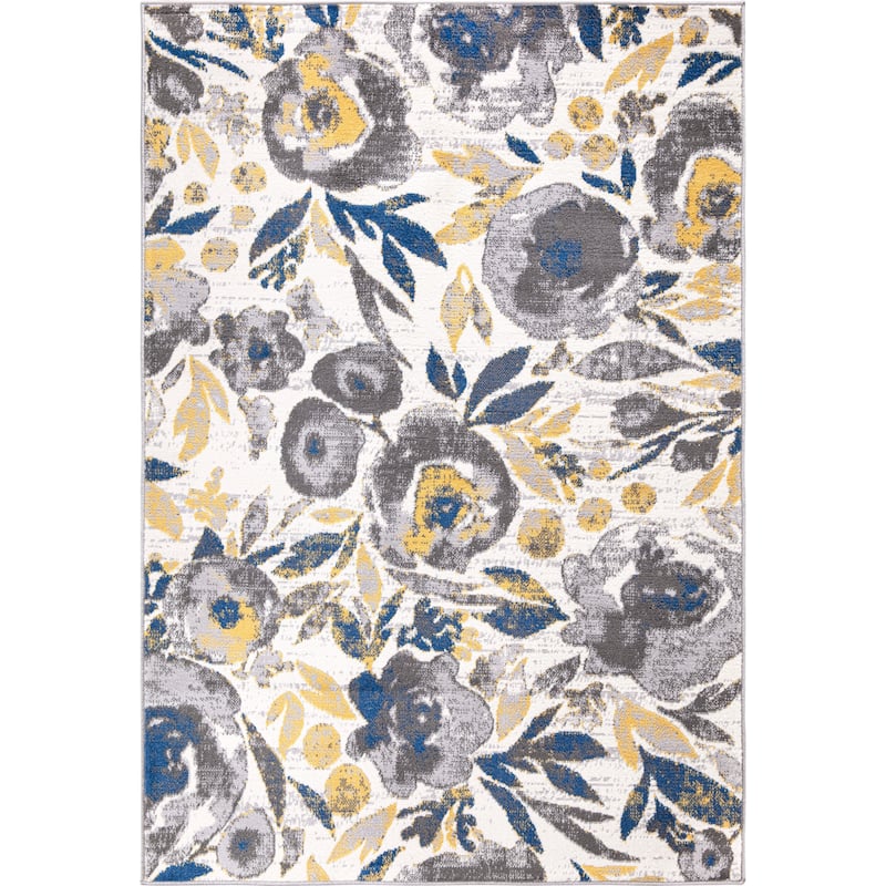 World Rug Gallery Vintage Modern Floral Area Rug