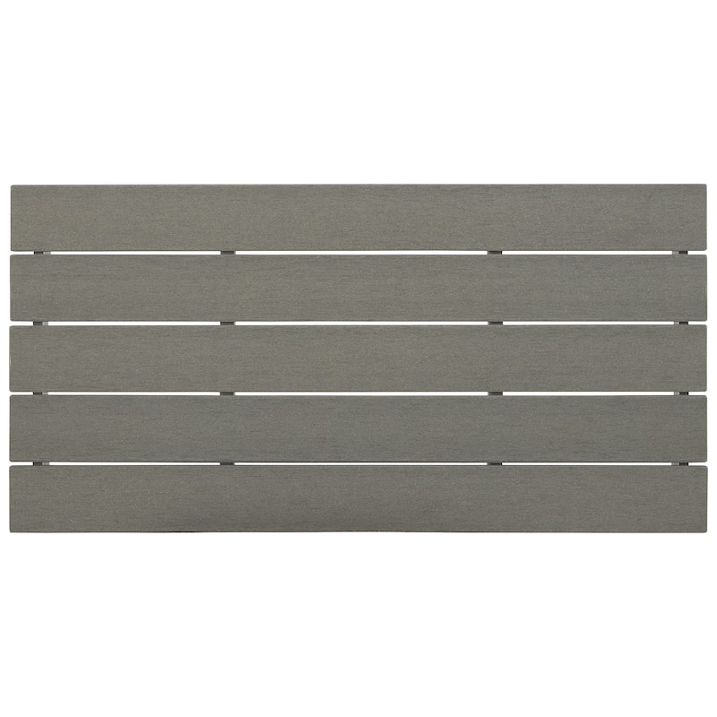 Signature Design by Ashley Visola Gray Rectangular Outdoor Poly All Weather Cocktail Table - 48"W x 24"D x 18"H